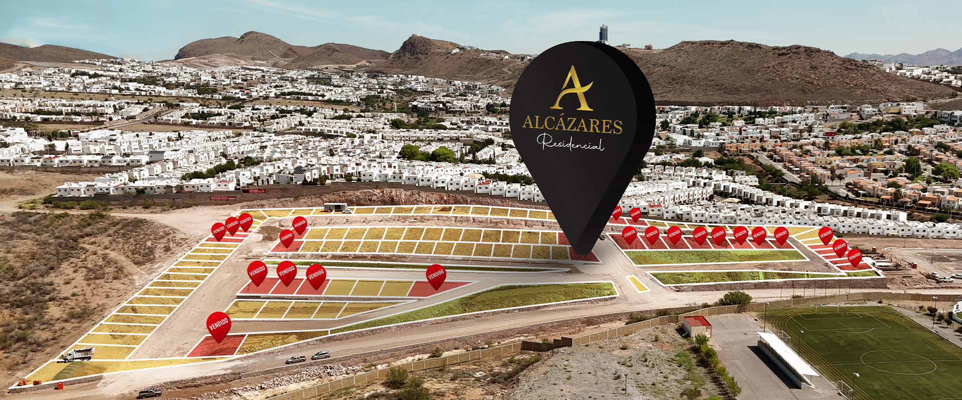 Vista aerea de Alcázares Residencial