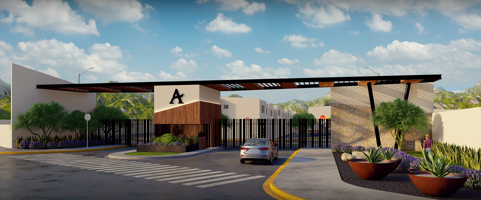 Render de caseta de Alcazares Residencial Etapa 1