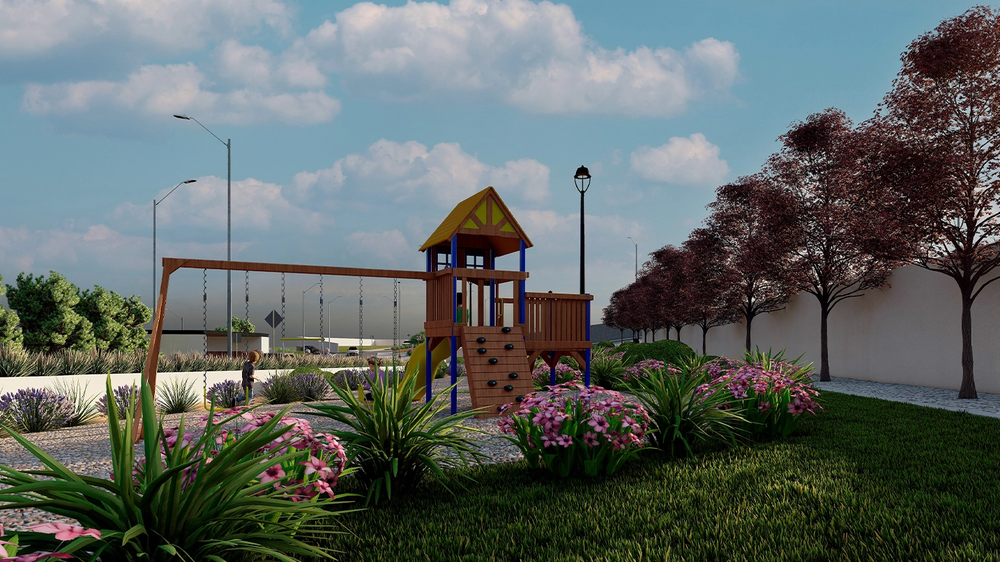 Render parque alcazares etapa 1 cantera