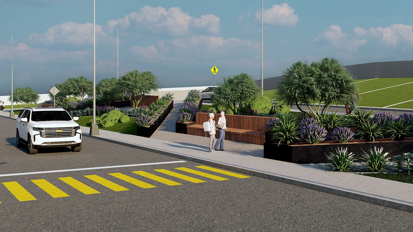 Render parque alcazares etapa 1 cantera