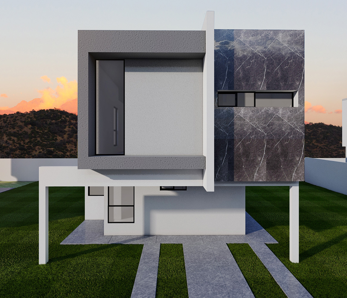 Render casa modelo luna fachada 1